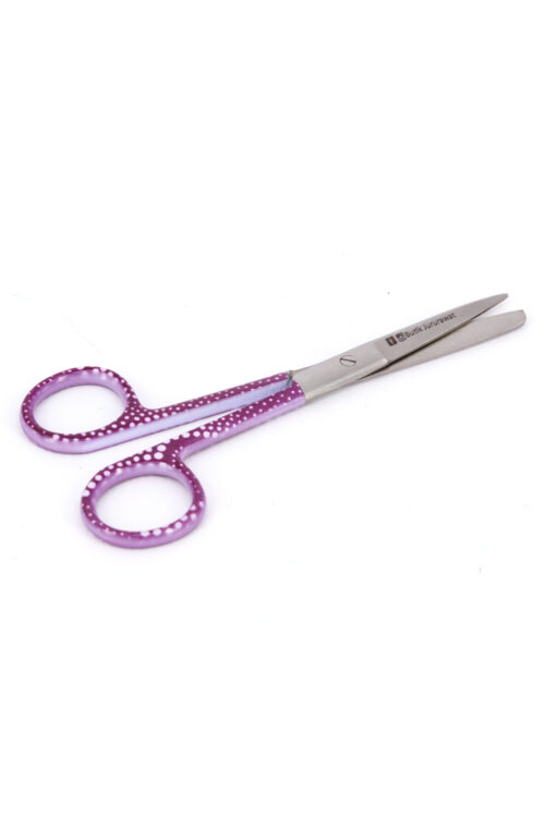Dressing Scissor Blunt/Sharp Purple polkadot