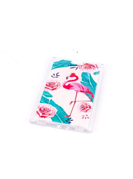 Hard Case Plastic ID Card Holder - Flamingo