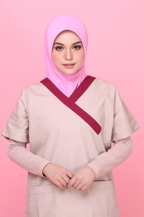 Tudung Soft Awning Half Scuba - Pink