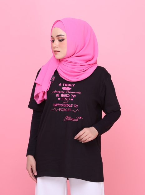 T-Shirt Butik Jururawat -Short Sleeve Black