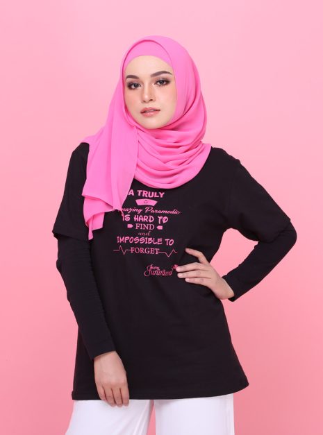 T-Shirt Butik Jururawat -Short Sleeve Black