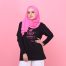 T-Shirt Butik Jururawat -Short Sleeve Black