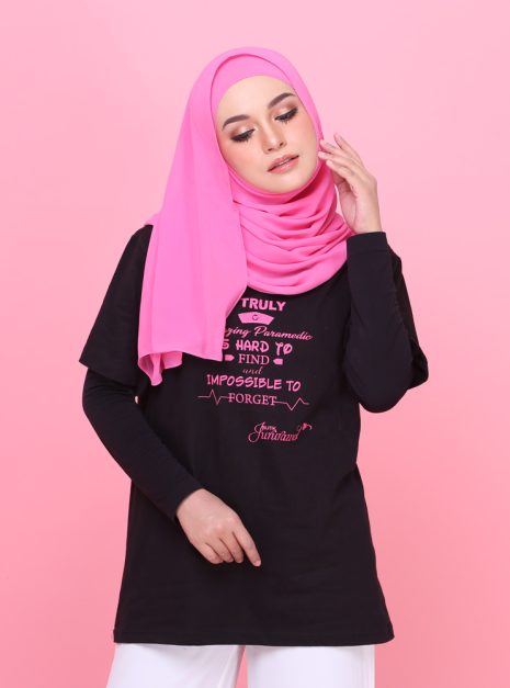 T-Shirt Butik Jururawat -Short Sleeve Black