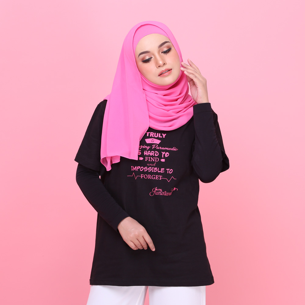 T-Shirt Butik Jururawat -Short Sleeve Black