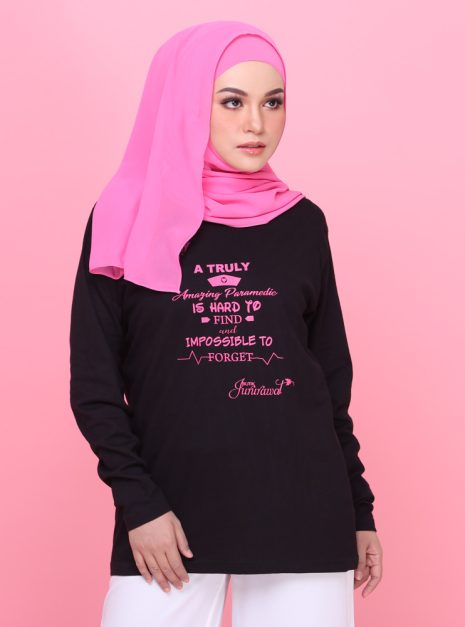 T-Shirt Butik Jururawat -Long Sleeve Black