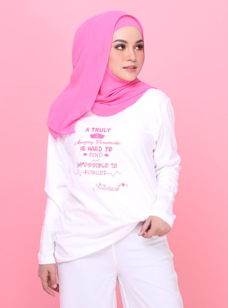 T-Shirt Butik Jururawat -Long Sleeve White