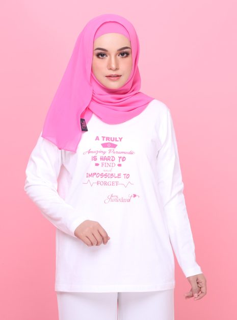 T-Shirt Butik Jururawat -Long Sleeve White