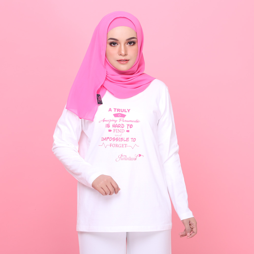 T-Shirt Butik Jururawat -Long Sleeve White