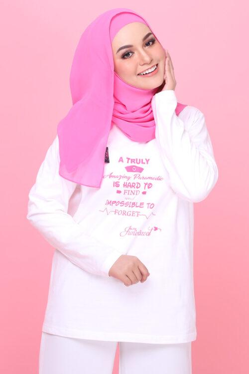 T-Shirt Butik Jururawat -Long Sleeve White