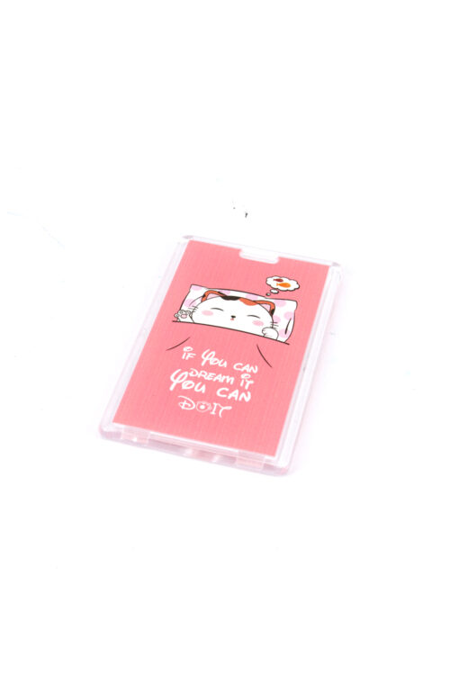 Hard Case Plastic ID Card Holder - Sleeping Cat