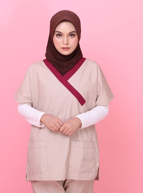 Tudung Soft Awning Full Scuba Plain - Dark Brown