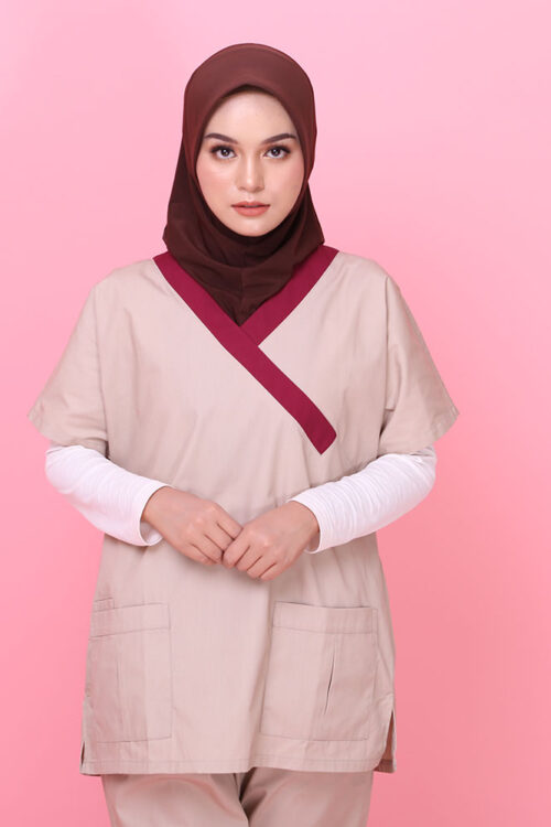 Tudung Soft Awning Full Scuba Plain - Dark Brown