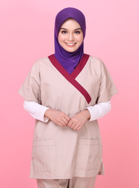 Tudung Soft Awning Full Scuba Plain - Dark Purple