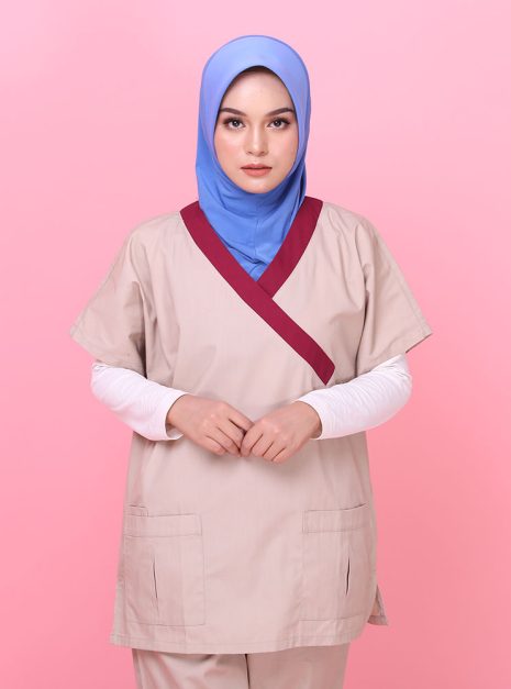 Tudung Soft Awning Full Scuba Plain - Light Blue