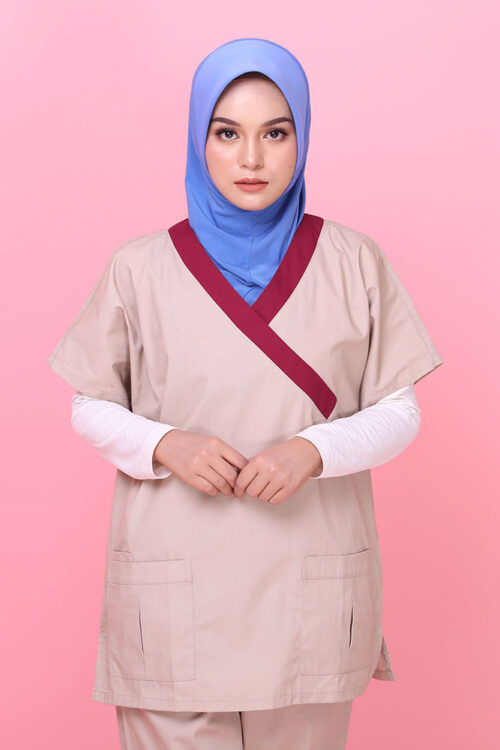 Tudung Soft Awning Full Scuba Plain - Light Blue