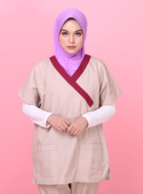 Tudung Soft Awning Full Scuba Plain- Light Purple