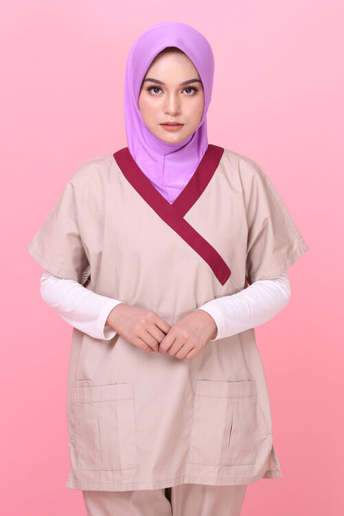 Tudung Soft Awning Full Scuba Plain- Light Purple