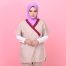 Tudung Soft Awning Full Scuba Plain- Light Purple