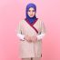 Tudung Soft Awning Full Scuba Plain - Royal Blue
