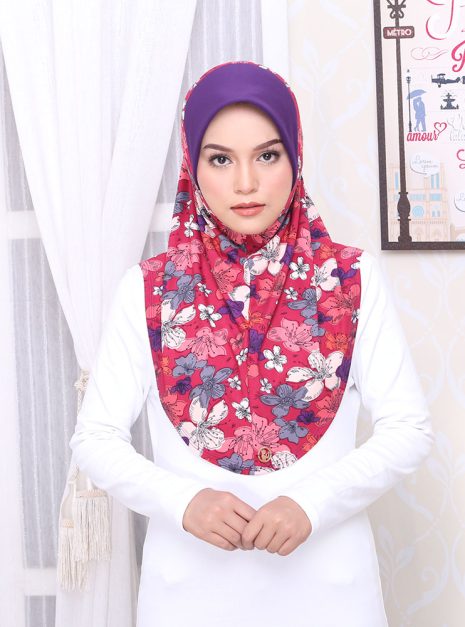 Tudung Sarung Mia Cherry Reddish