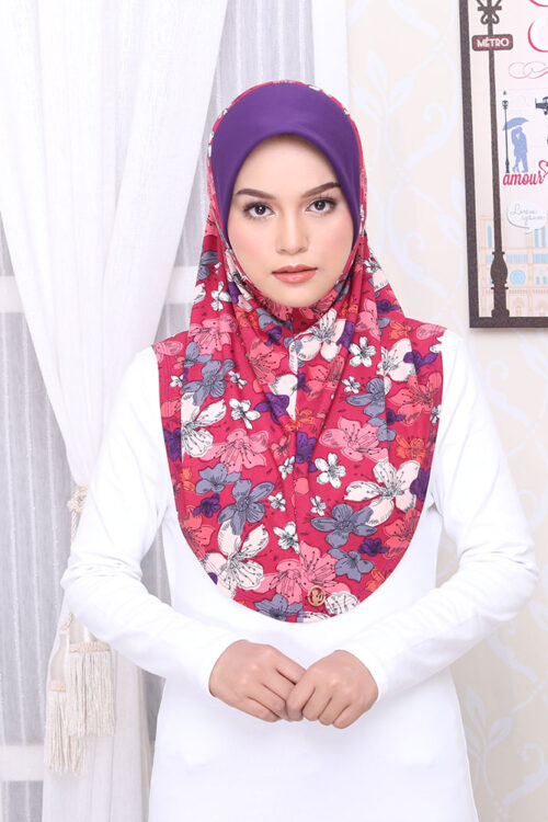 Tudung Sarung Mia Cherry Reddish