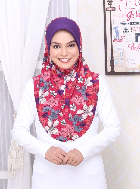 Tudung Sarung Mia Cherry Reddish