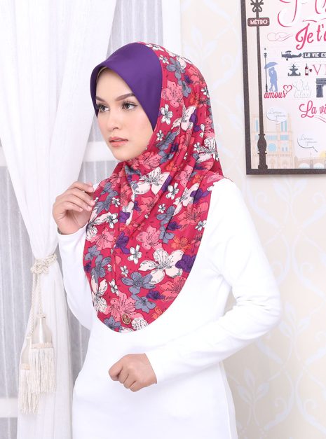 Tudung Sarung Mia Cherry Reddish