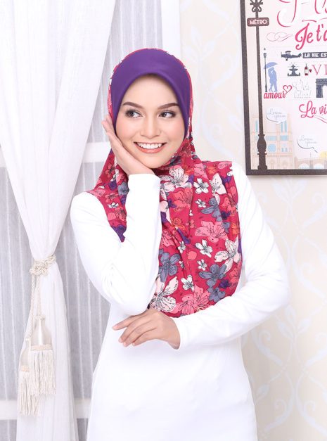 Tudung Sarung Mia Cherry Reddish