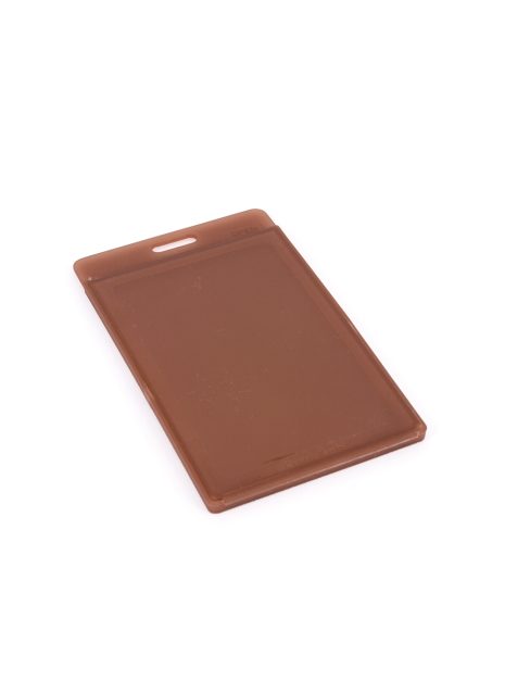 Transparent ID Card Holder - Brown