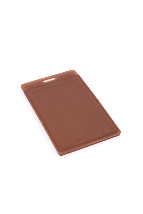 Transparent ID Card Holder - Brown