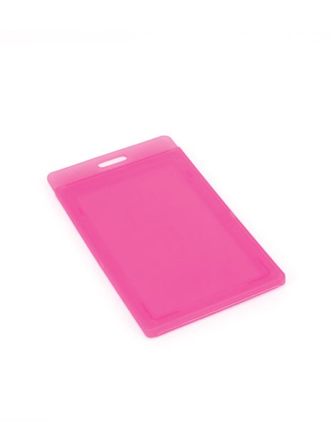 Transparent ID Card Holder - Dark Pink