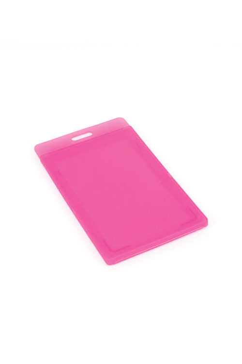 Transparent ID Card Holder - Dark Pink