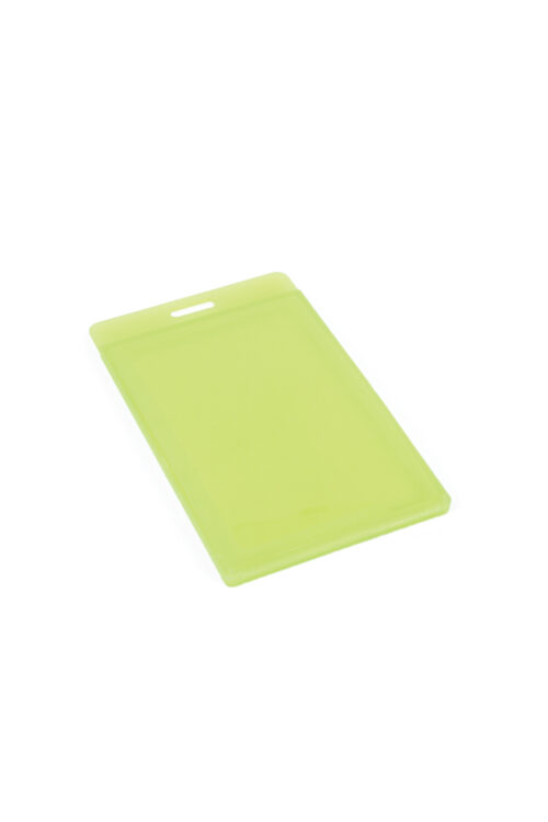 Transparent ID Card Holder - Green Fluorescent