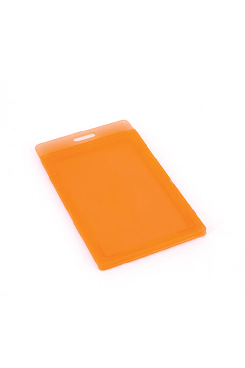 Transparent ID Card Holder - Orange