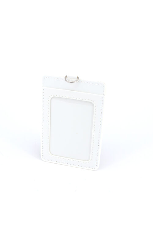 DOUBLE POCKET CARD HOLDER VERTICAL - WHITE
