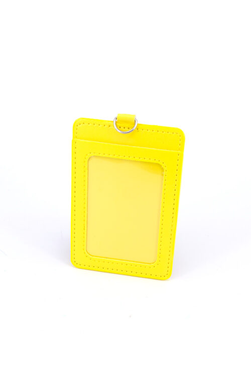 DOUBLE POCKET CARD HOLDER VERTICAL -YELLOW
