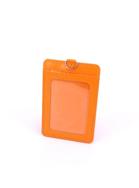 DOUBLE POCKET CARD HOLDER VERTICAL -ORANGE