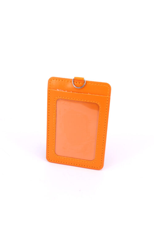 DOUBLE POCKET CARD HOLDER VERTICAL -ORANGE