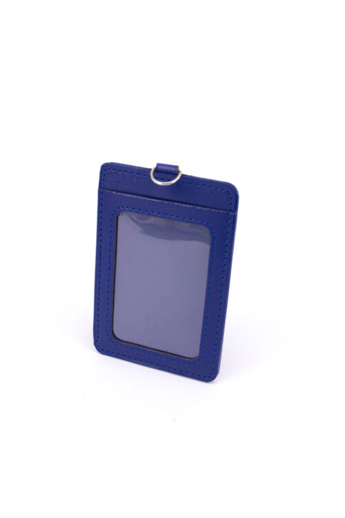 DOUBLE POCKET CARD HOLDER VERTICAL -DARK BLUE