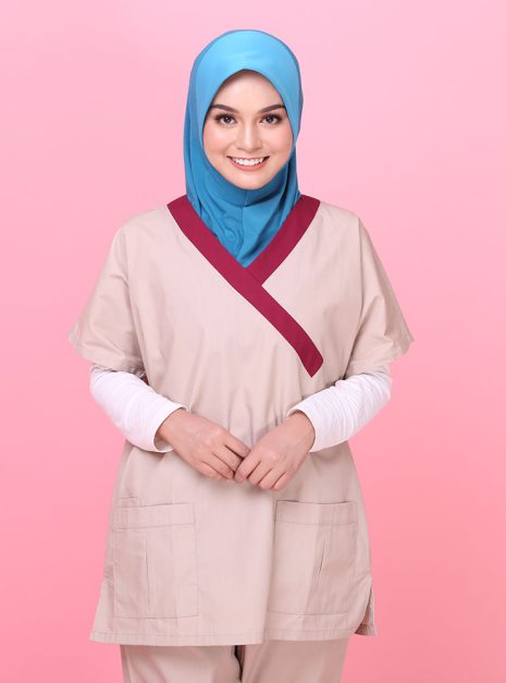Tudung Soft Awning Half Scuba Plain Columbia - Dark Turquoise
