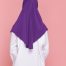 Tudung Sekolah Soft Awning Half Scuba - Purple Gelap