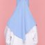 Tudung Sekolah Soft Awning Half Scuba - Biru Pengawas
