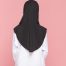 Tudung Sekolah Soft Awning Half Scuba - Hitam