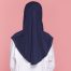 Tudung Sekolah Soft Awning Half Scuba - Blue Black