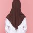 Tudung Sekolah Soft Awning Half Scuba - Coklat