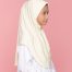 Tudung Sekolah Soft Awning Half Scuba - Cream