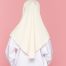 Tudung Sekolah Soft Awning Half Scuba - Cream