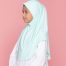 Tudung Sekolah Soft Awning Half Scuba - Hijau Cair
