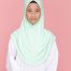 Tudung Sekolah Soft Awning Half Scuba - Hijau Pengawas