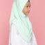 Tudung Sekolah Soft Awning Half Scuba - Hijau Pengawas